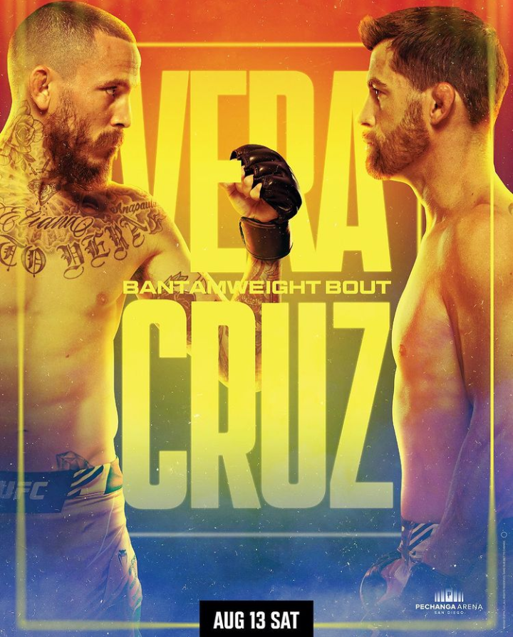 UFC San Diego: Vera vs Cruz. Detalles de la cartelera, horario y dónde ver